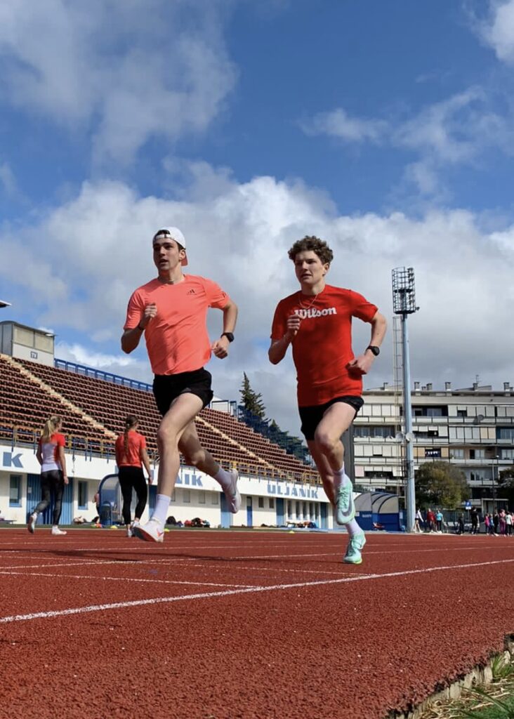 Stephan Wyss and Manuel Schneeberger track training in Pula Croatia