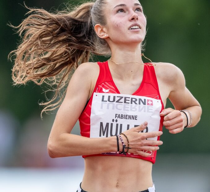 Fabienne Mueller (STV Willisau, SUI, #131) at Spitzen Leichtathletik Luzern in Luzern, Stadion Allmend, on Thursday, 20. July 2023